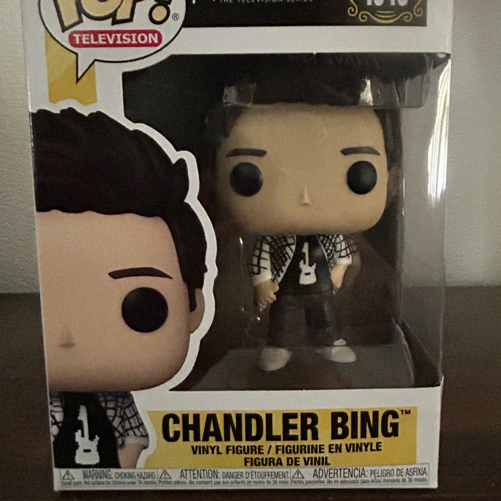 Funko Pop Chandler Bing Figure with Black and White Outfit